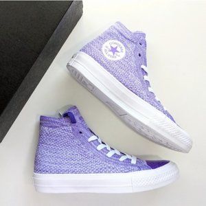 Converse Chuck Taylor All Star Hi Hyper Grape Purple Flyknit Sneaker Women's 5